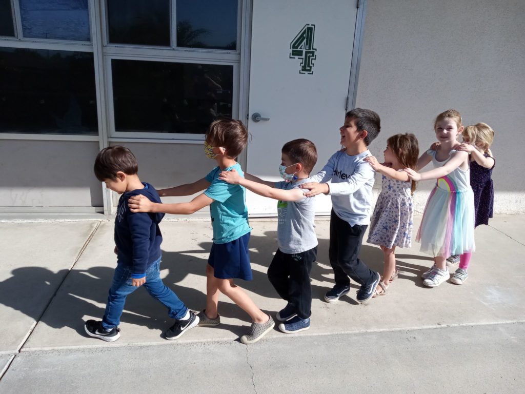 preschool class in train line